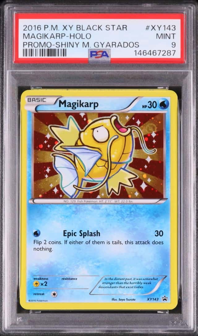 2016 Pokemon Magikarp Promo Holo Shiny Shiny Magikarp Gyarados #XY143 PSA 9