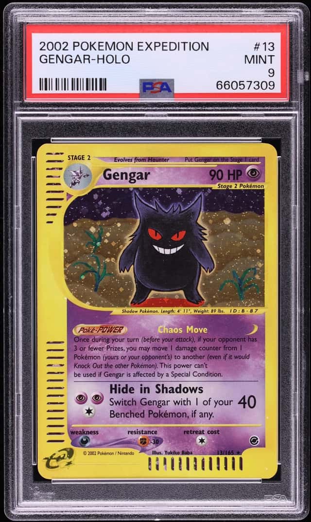 2002 Pokemon Expedition Holo Gengar #13 PSA 9 MINT