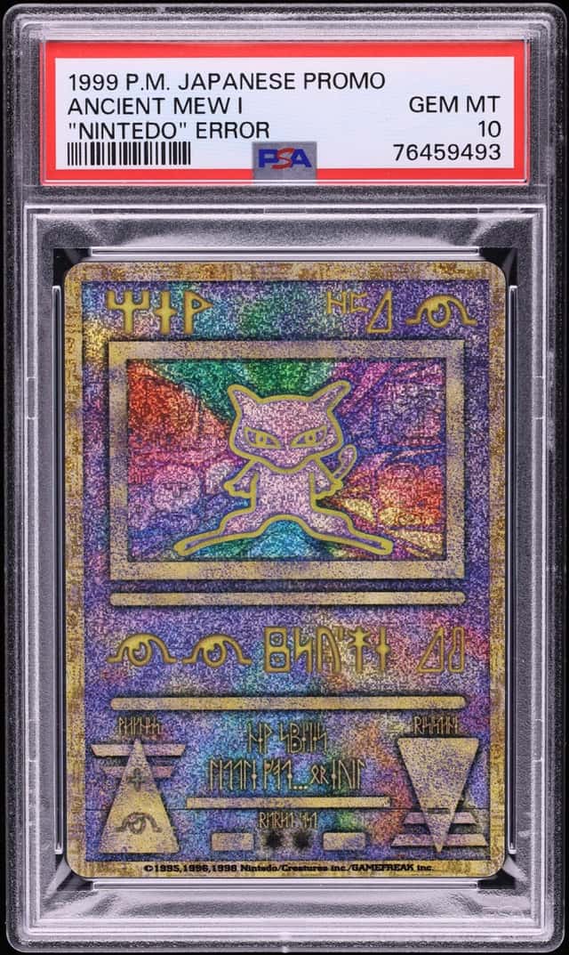 1999 Pokemon Japanese Movie Promo Nintedo Error Ancient Mew I PSA 10 GEM MINT