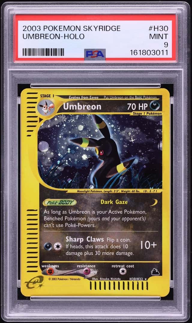 2003 Pokemon Skyridge Holo Umbreon #H30 PSA 9 MINT