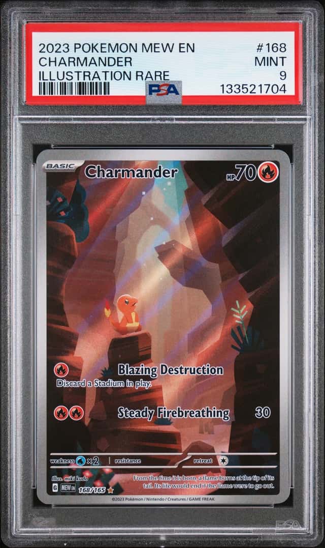 2023 Pokemon SV 151 Charmander Illustration Rare #168/165 PSA 9