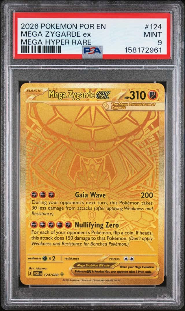 Pokemon PSA 9 Mega Zygarde ex Mega Hyper Rare 2026 124/088 POR English
