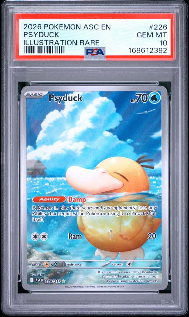 2026 POKEMON ASC EN ASCENDED HEROES ILLUSTRATION RARE #226 PSYDUCK PSA 10