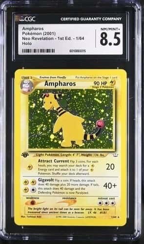 1st Edition  - 2001 Pokemon Neo Revelation #1 Ampharos Holo CGC 8.5 NM-MT+