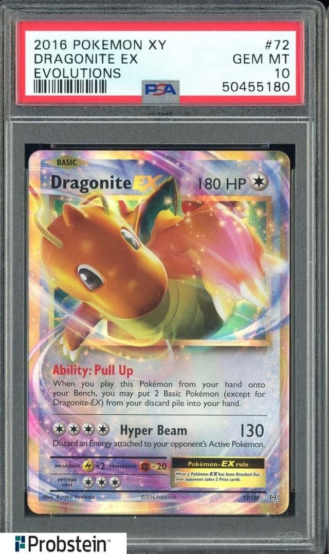 2016 Pokemon XY Evolutions #72 Dragonite EX PSA 10 GEM MINT