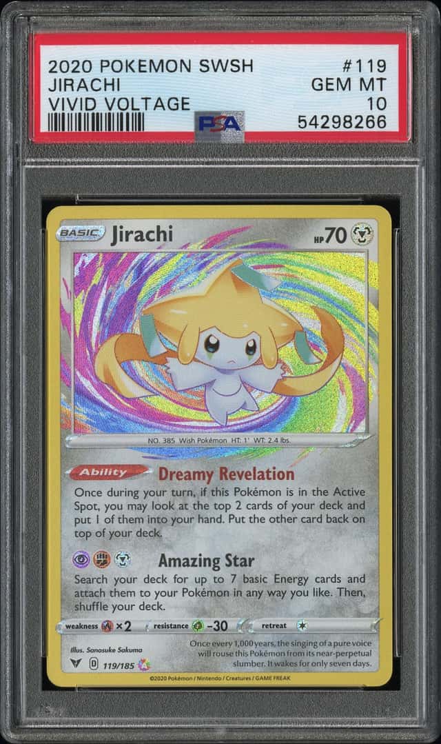 Pokemon 2020 Jirachi 119/185 Amazing Rare Vivid Voltage GEM MINT PSA 10