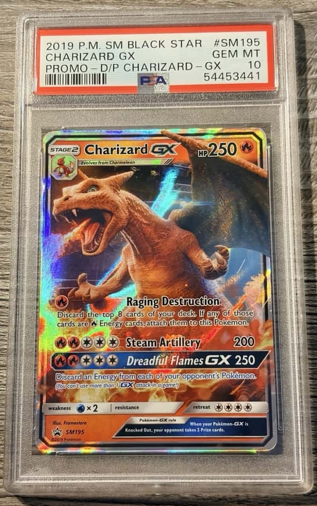 Pokémon Charizard GX SM195 Sun & Moon Black Star Promo Holo English PSA 10 2019