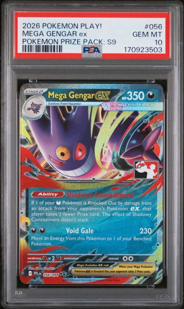 2026 POKEMON PLAY! POKEMON PRIZE PACK: SERIES 9 #056 MEGA GENGAR EX PSA 10