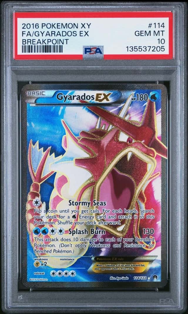 2016 POKEMON XY BREAKPOINT #114 FULL ART/GYARADOS EX PSA 10