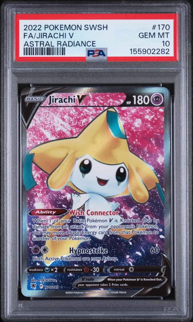 2022 POKEMON SWORD & SHIELD ASTRAL RADIANCE #170/189 JIRACHI V ULTRA RARE PSA 10