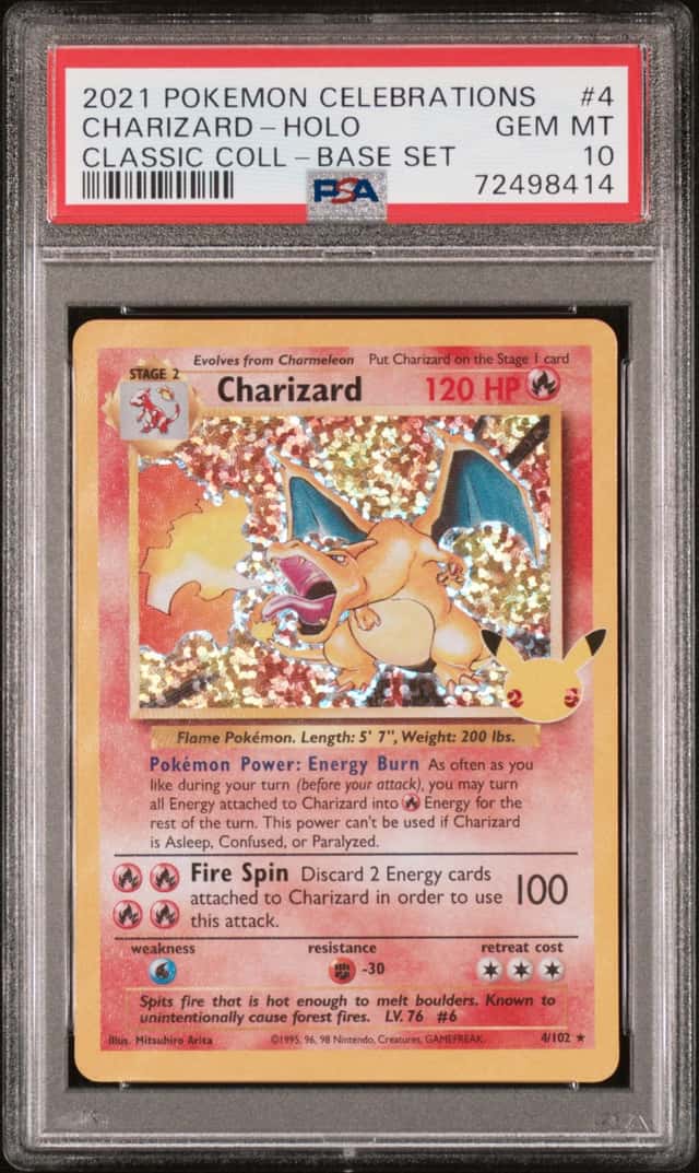 Pokemon TCG Celebrations Classic Collection Charizard 4/102 Holo PSA 10 2021