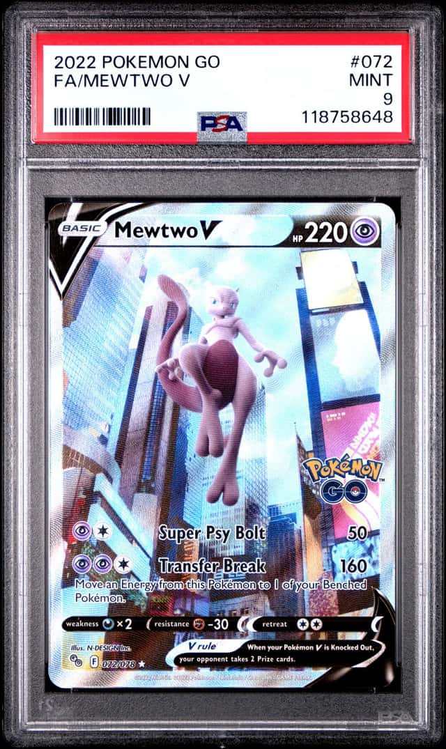 Mewtwo V (Alternate Full Art) 072/078 Pokémon GO Holo