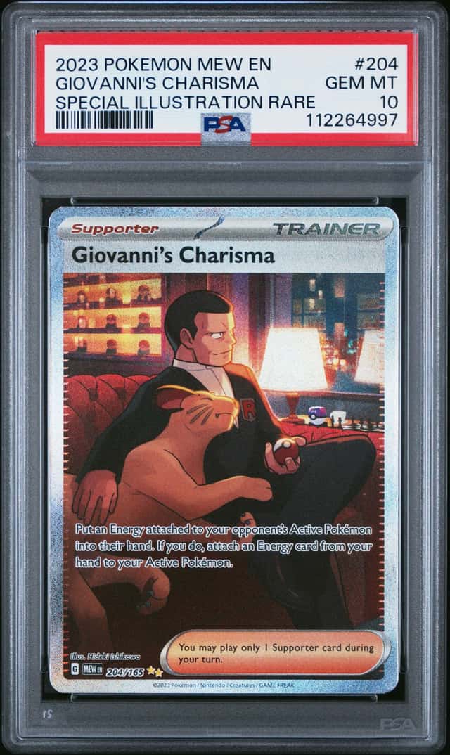 2023 Pokemon SV 151 Giovanni's Charisma Special Illustration Rare 204/165 PSA 10