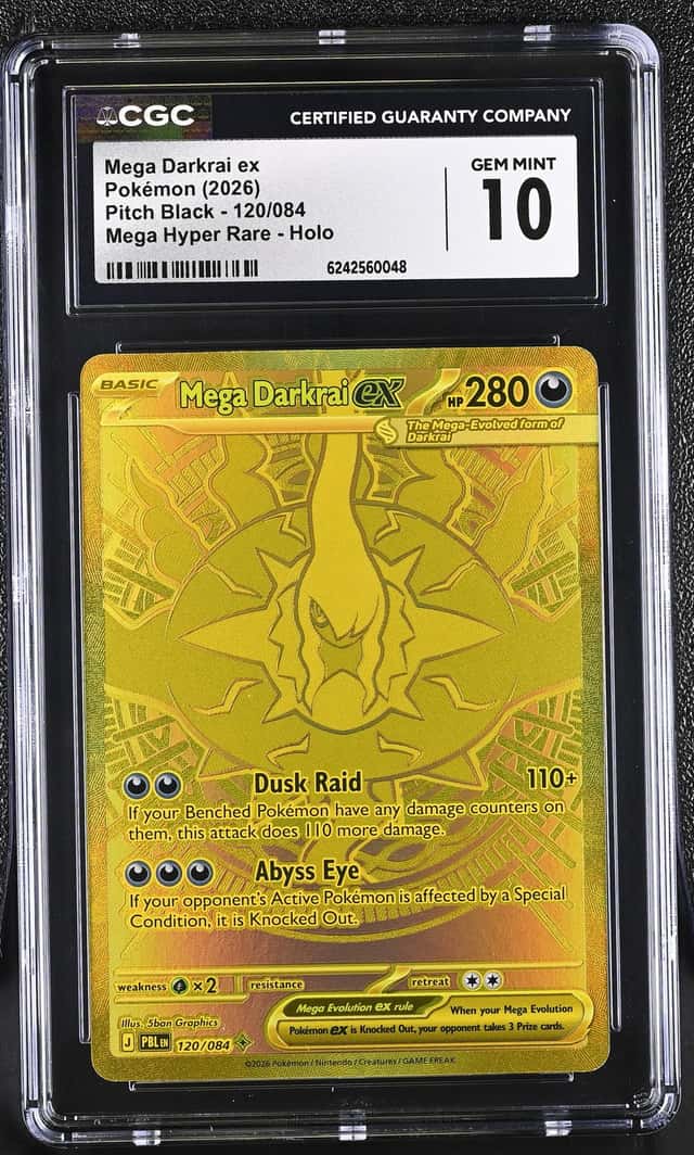 2026 Pokemon Pitch Black Mega Darkrai ex Hyper Rare SSP #120/084 CGC 10 GEM MINT