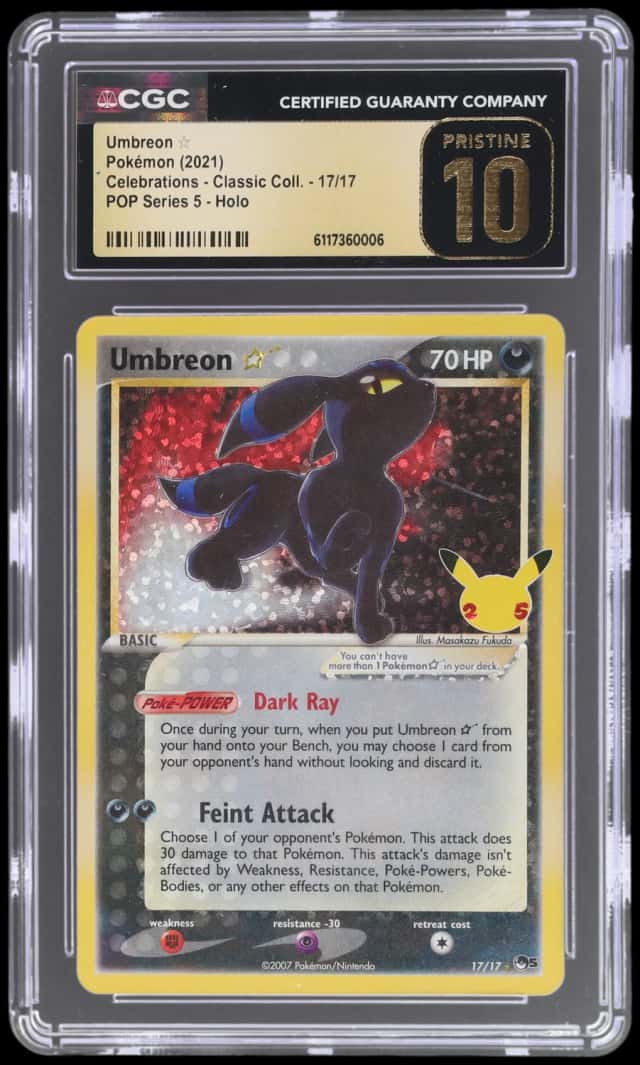 2021 Pokemon Celebrations Classic Collection Pop Series 5 Umbreon Gold Star #17