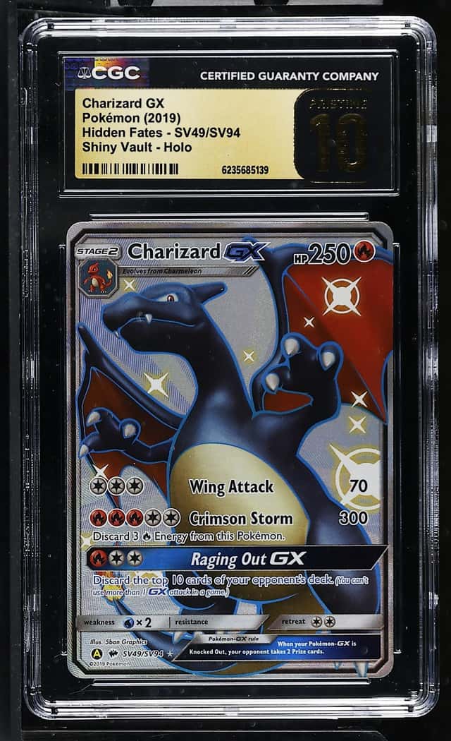2019 Pokemon Sun and Moon Hidden Fates Shiny Vault Charizard Gx #SV49