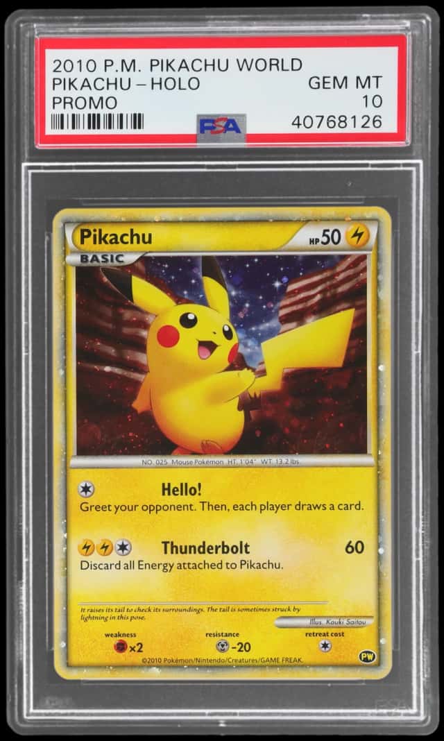 2010 Pokemon Pikachu World Collection Holo Pikachu