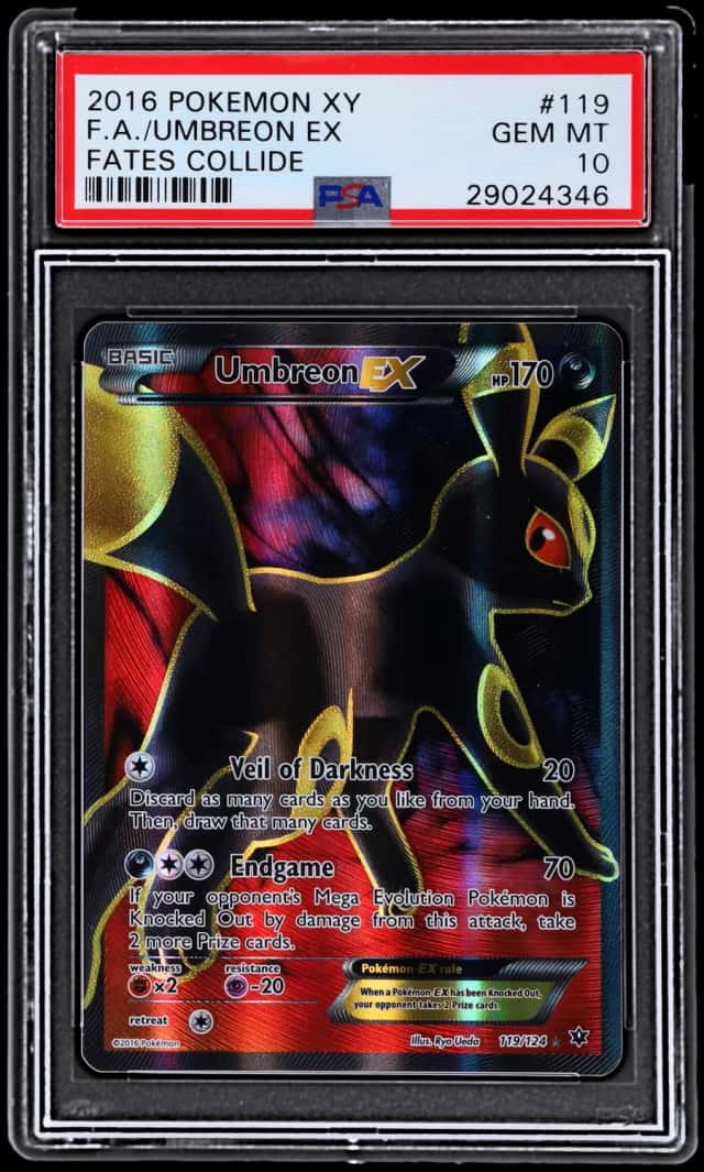 2016 Pokemon XY Fates Collide Ultra Rare Umbreon Ex #119