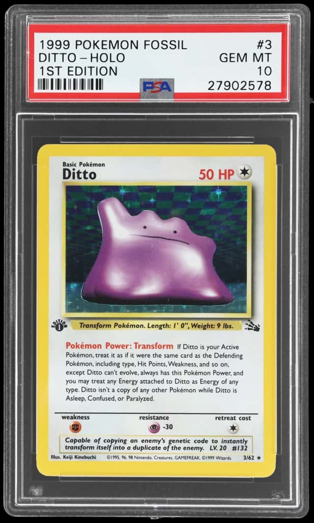 1999 Pokemon Fossil 1st Edition Holo Ditto #3