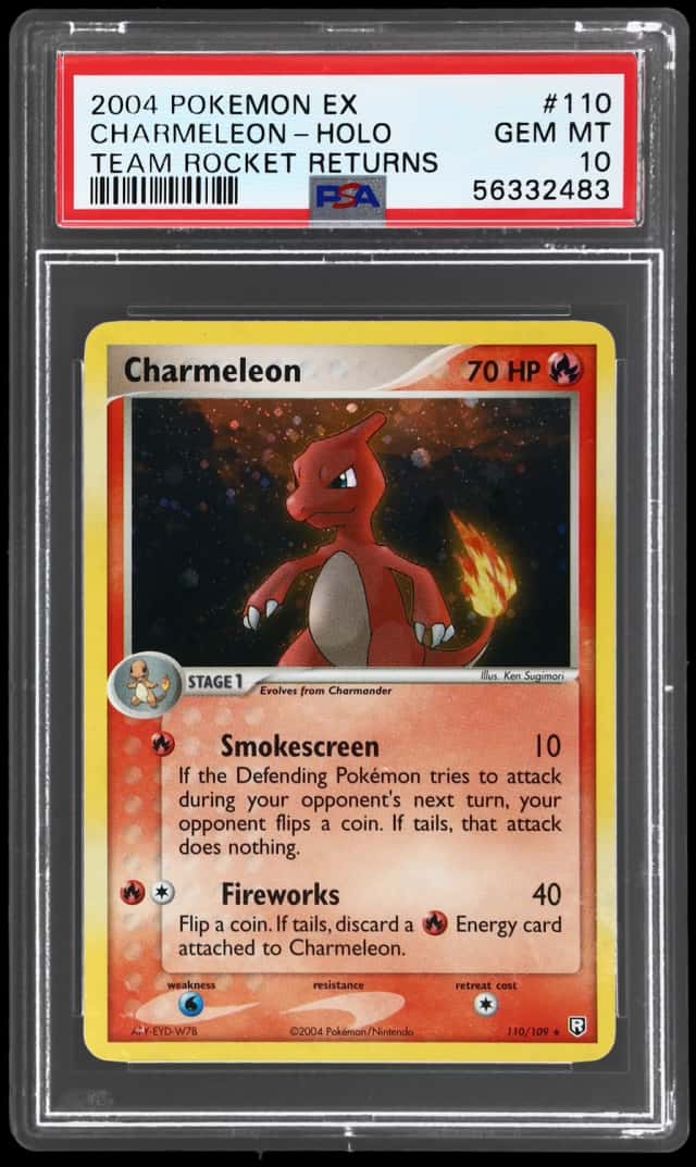 2004 Pokemon Ex Team Rocket Returns Holo Charmeleon #110