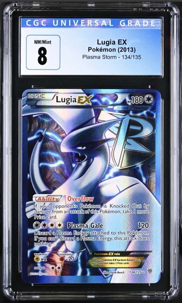 Pokemon Lugia EX Plasma Storm 134/135 Ultra Rare Holo CGC 8
