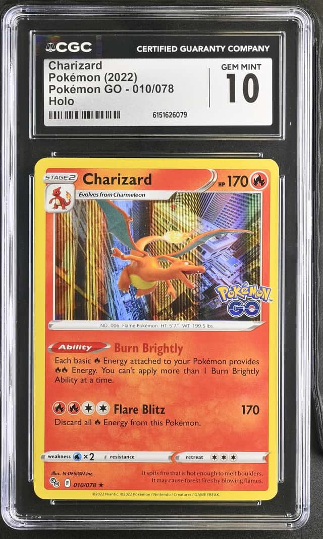Charizard #010/078 Holo CGC 10 Gem Mint Pokemon Go 2022 Graded Slab