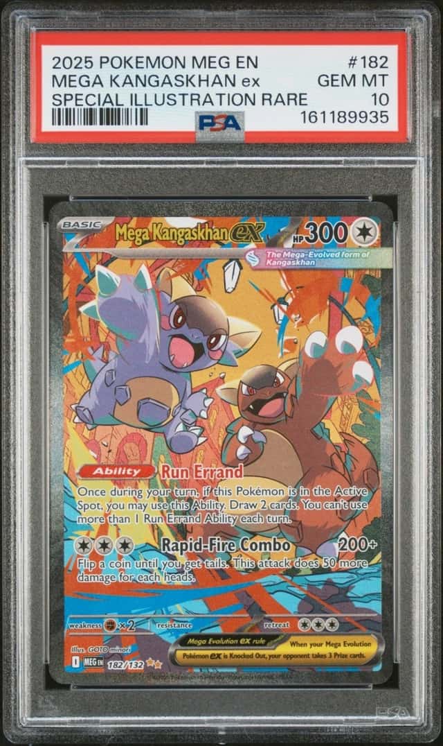 2025 POKEMON MEGA EVOLUTION SPECIAL ILLUSTRATION RARE MEGA KANGASKHAN EX PSA 10
