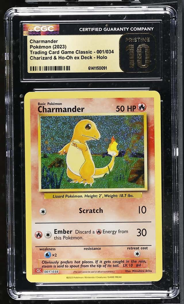 Pokemon Charmander Classic 001 Charizard & Ho-Oh EX Deck Holo CGC 10 Pristine