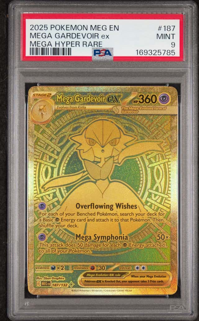 2025 POKEMON MEG EN-MEGA EVOLUTION MEGA HYPER RARE #187 MEGA GARDEVOIR EX PSA 9
