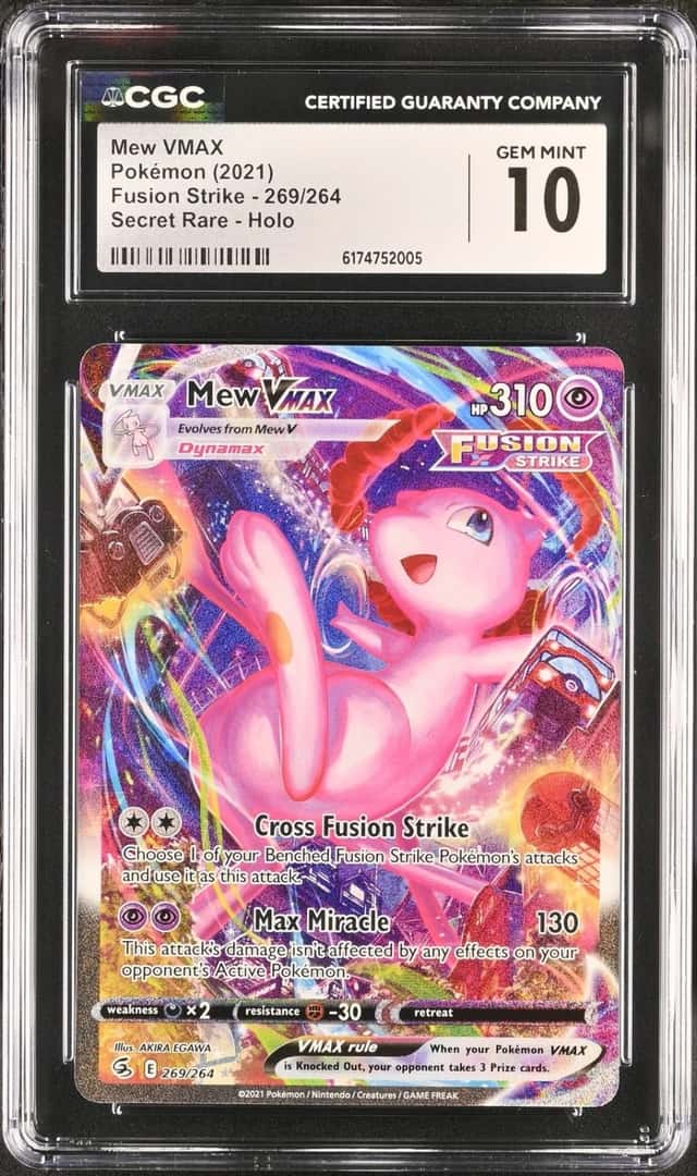 Pokemon Mew Vmax Fusion Strike 269/264 Secret Rare CGC 10 Gem Mint