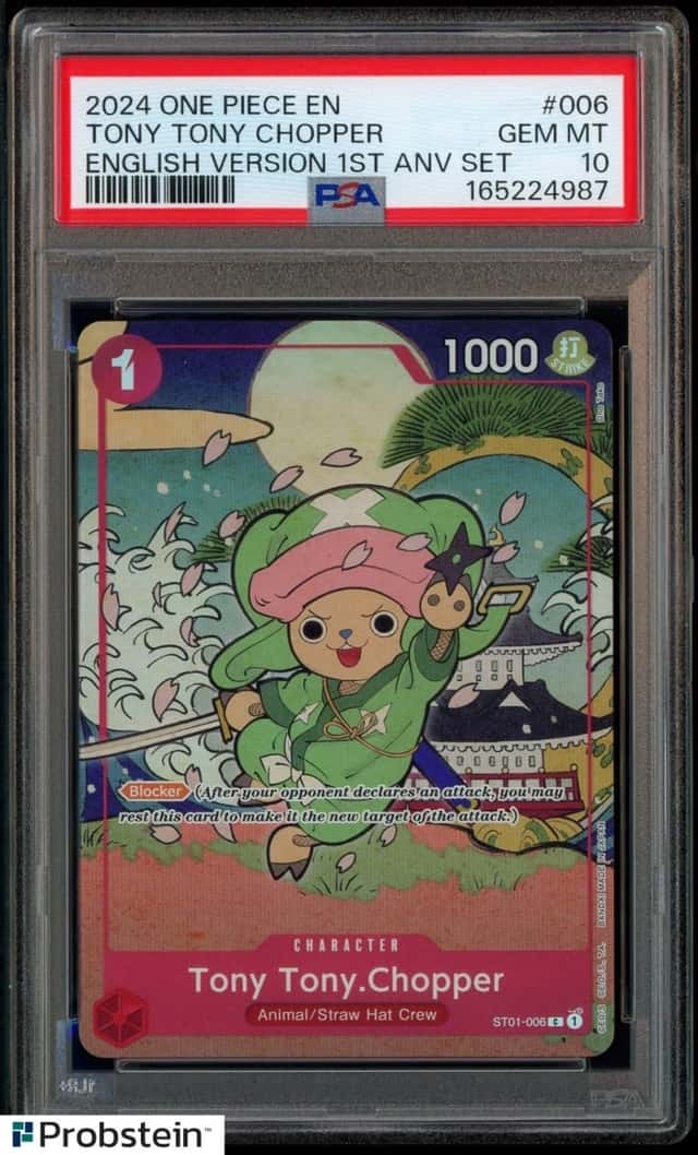 2024 One Piece EN English 1st Anniversary Set #006 Tony Tony Chopper PSA 10