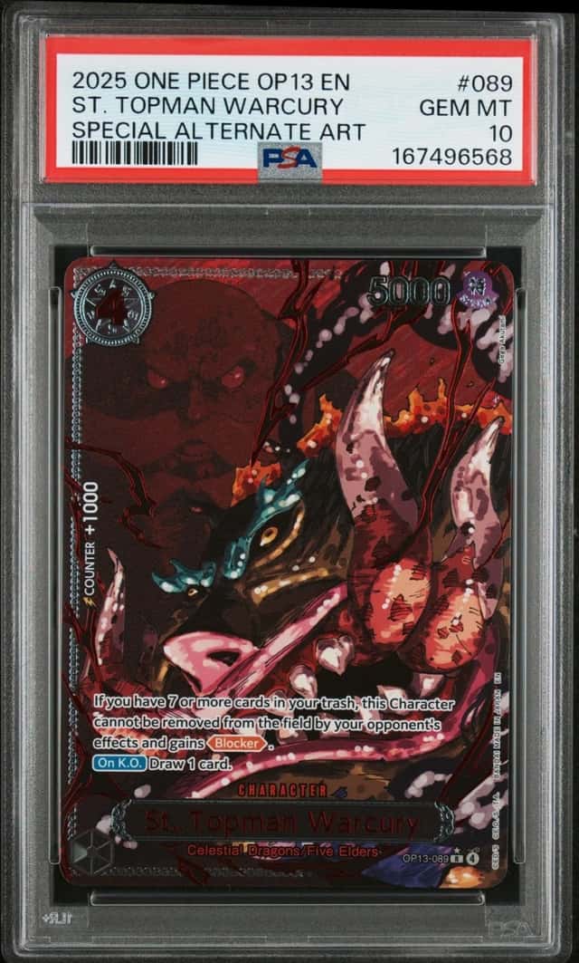 2025 ONE PIECE CARRYING ON HIS WILL SPECIAL AA #089 ST. TOPMAN WARCURY PSA 10