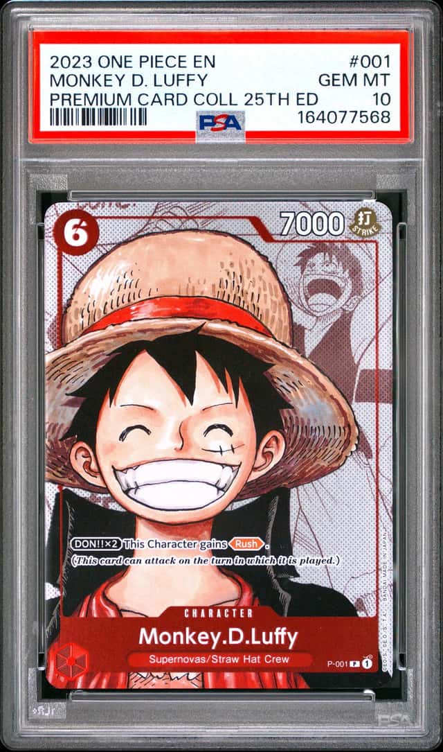 2023 One Piece EN Premium Card Coll 25th Ed. #001 Monkey D. Luffy PSA 10