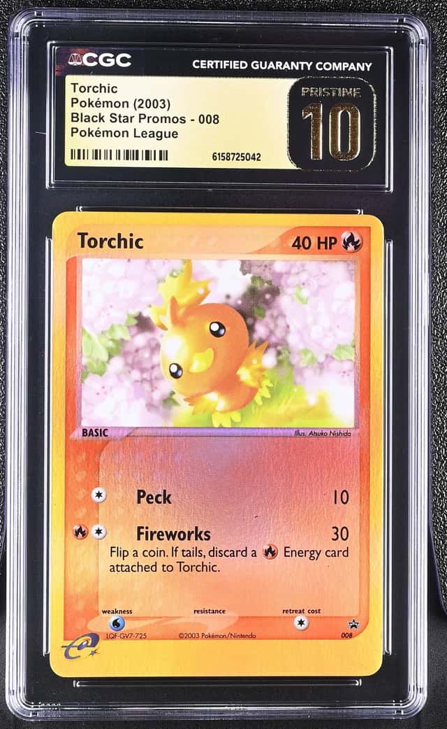 2003 Pokemon League Black Star Promo Torchic #8 CGC 10 PRISTINE