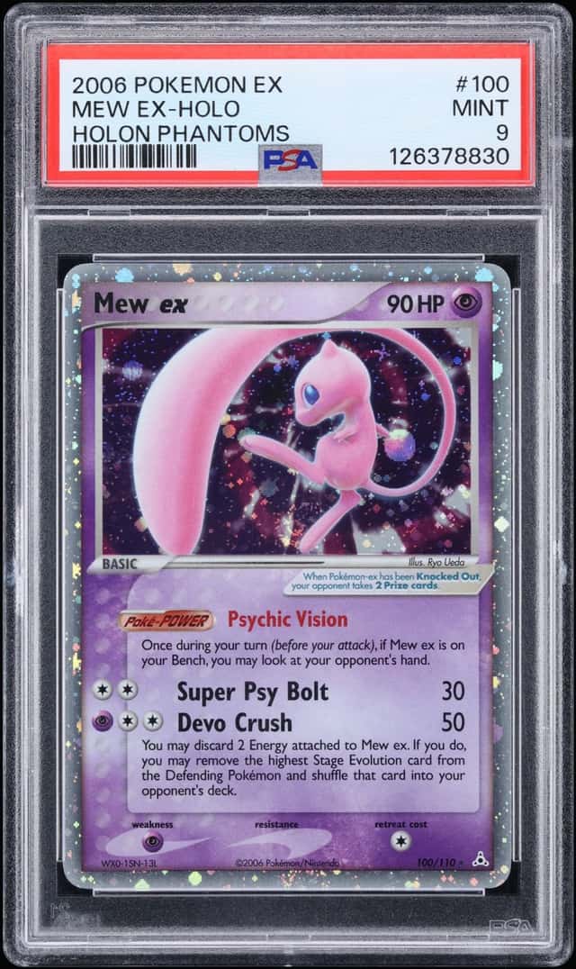 2006 Pokemon EX Holon Phantoms Holo Mew ex #100 PSA 9 MINT