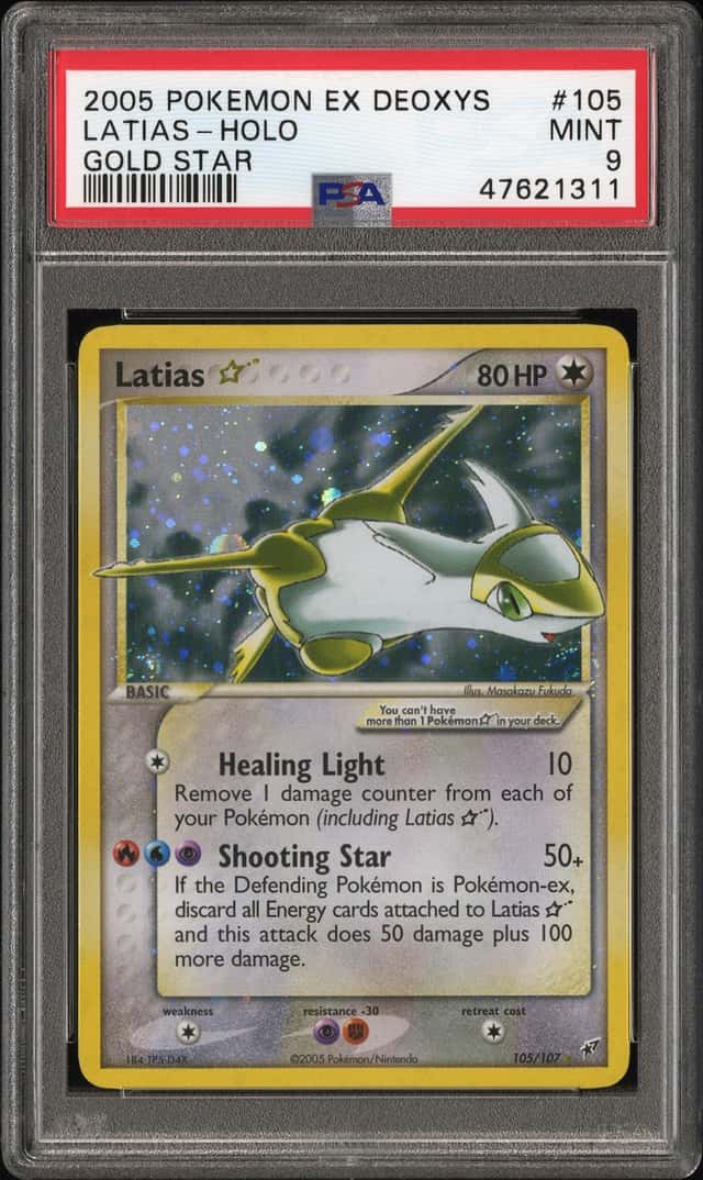 2005 Pokemon EX Deoxys Holo Latias Gold Star #105 PSA 9 MINT
