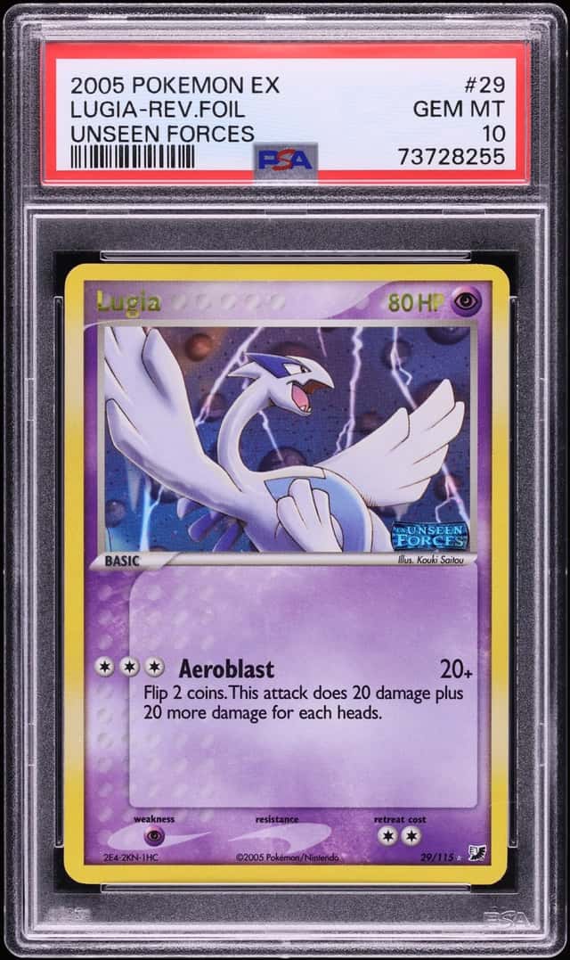 2005 Pokemon EX Unseen Forces Reverse Holo Lugia #29 PSA 10 GEM MINT