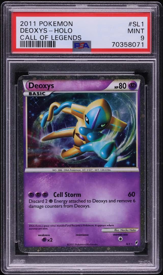 2011 Pokemon Call Of Legends Holo Deoxys #SL1 PSA 9 MINT