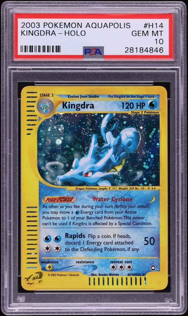 2003 Pokemon Aquapolis Holo Kingdra #H14 PSA 10 GEM MINT