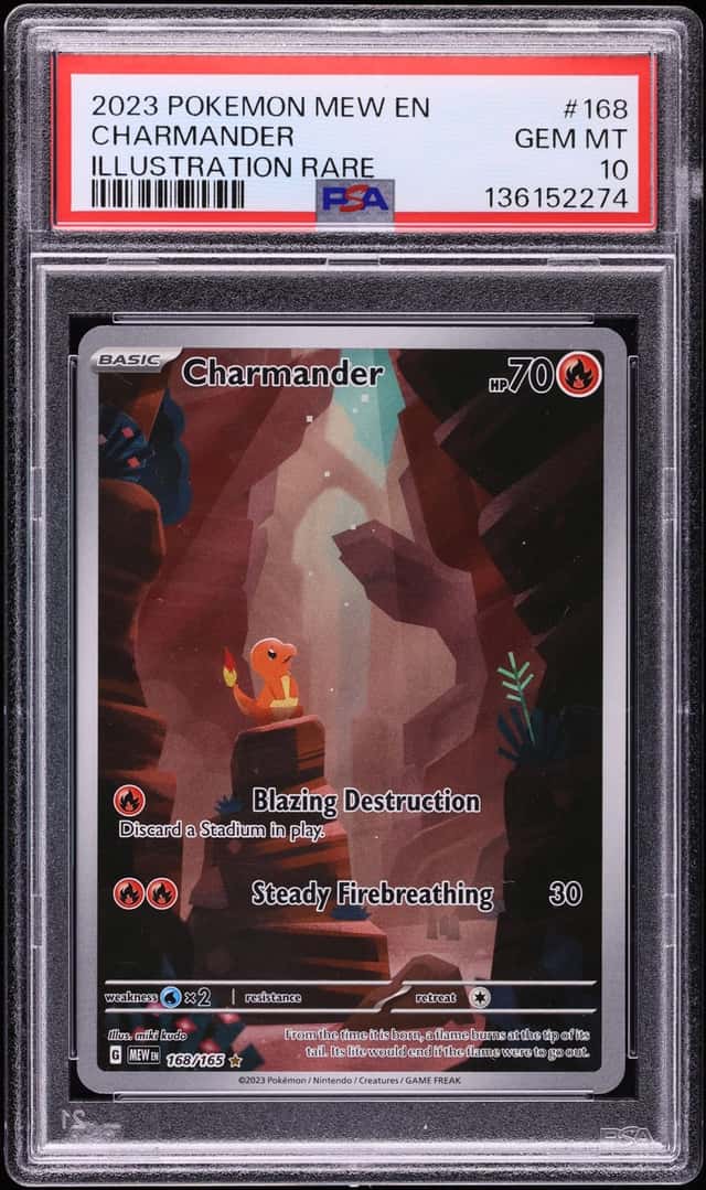 2023 Pokemon Scarlet & Violet 151 IR Charmander #168 PSA 10 GEM MINT