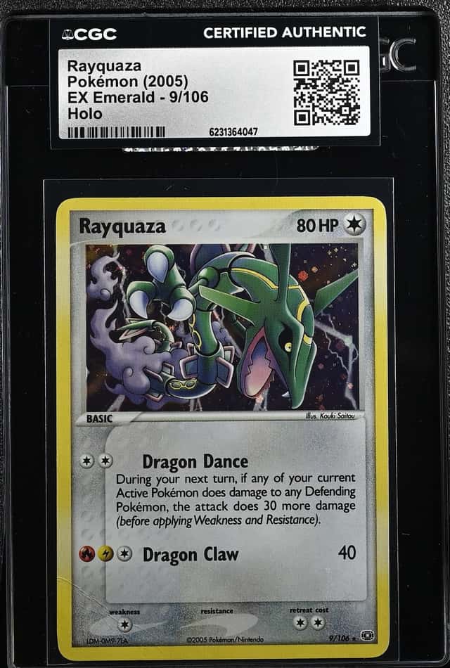 2005 Pokemon EX Emerald Holo Rayquaza #9 CGC AUTH