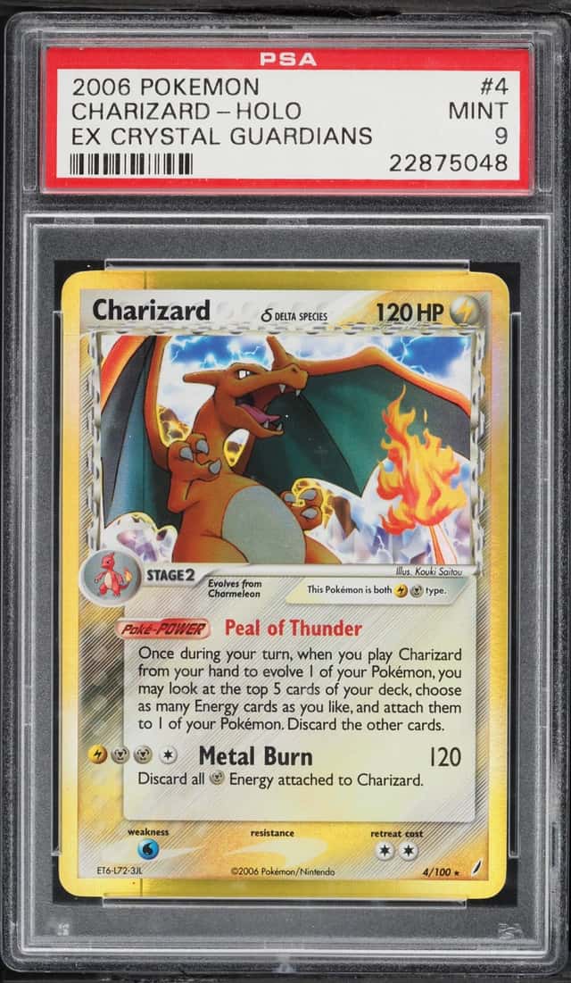 2006 Pokemon EX Crystal Guardians Holo Charizard #4 PSA 9 MINT