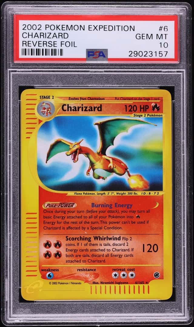 2002 Pokemon Expedition Reverse Holo Charizard #6 PSA 10 GEM MINT