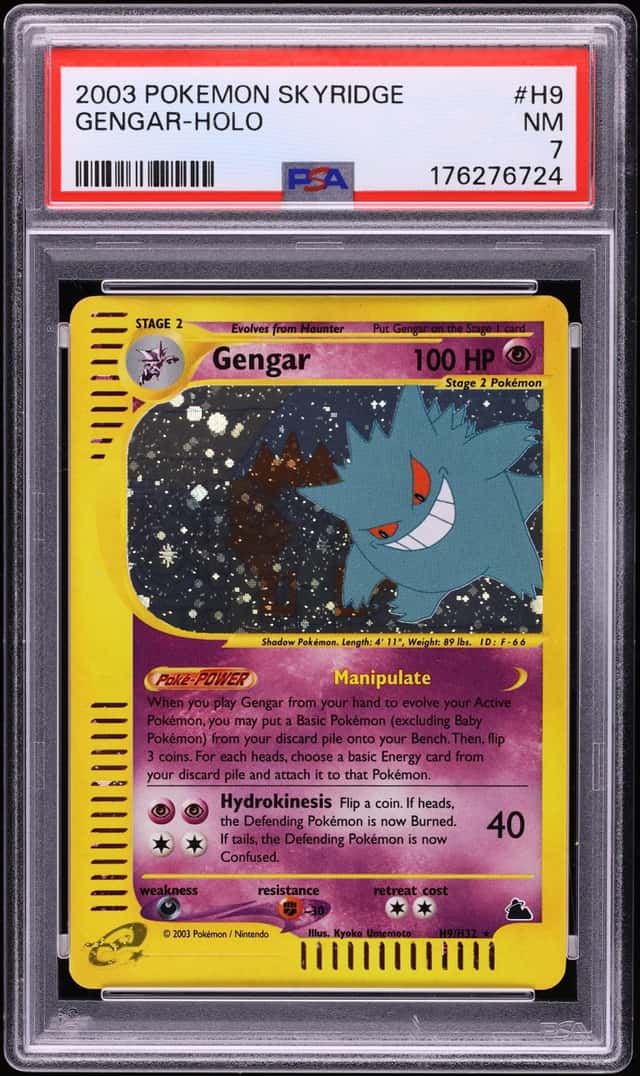 2003 Pokemon Skyridge Holo Gengar #H9 PSA 7 NRMT