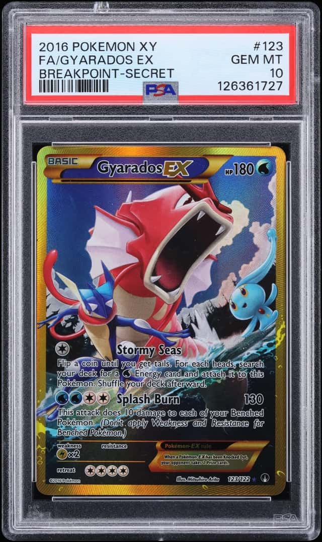 2016 Pokemon XY BREAKpoint Full Art Gyarados EX #123 PSA 10 GEM MINT
