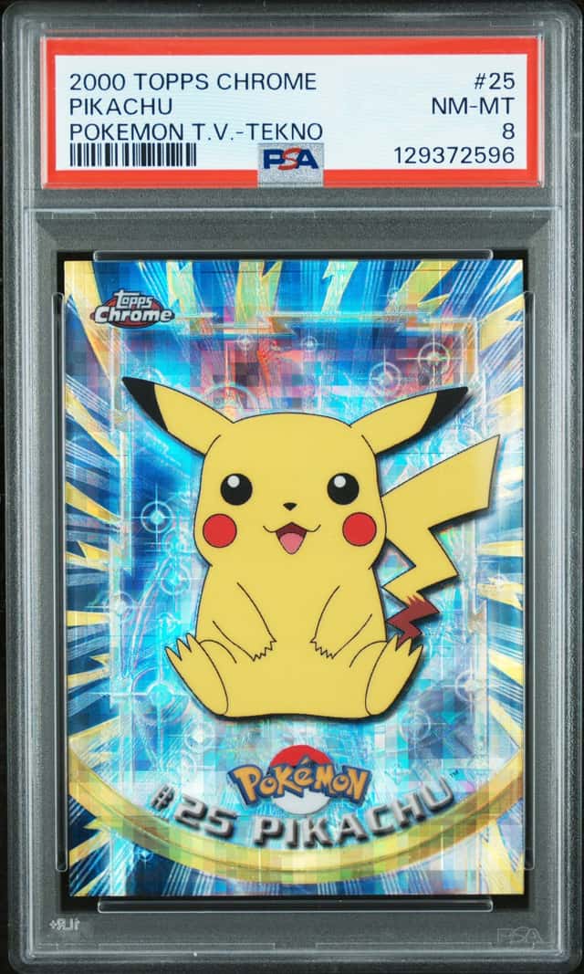 2000 Topps Chrome Pokemon Series 1 Tekno Pikachu #25 PSA 8 NM-MT