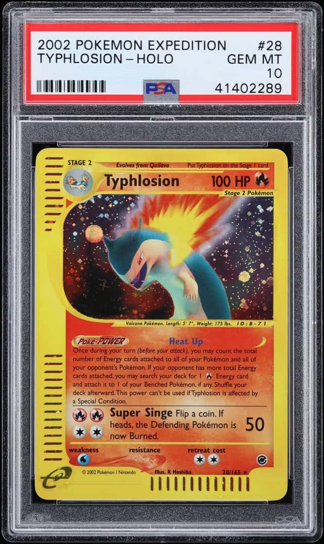 2002 Pokemon Expedition Holo Typhlosion #28 PSA 10 GEM MINT