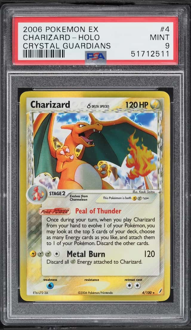 2006 Pokemon EX Crystal Guardians Holo Charizard #4 PSA 9 MINT