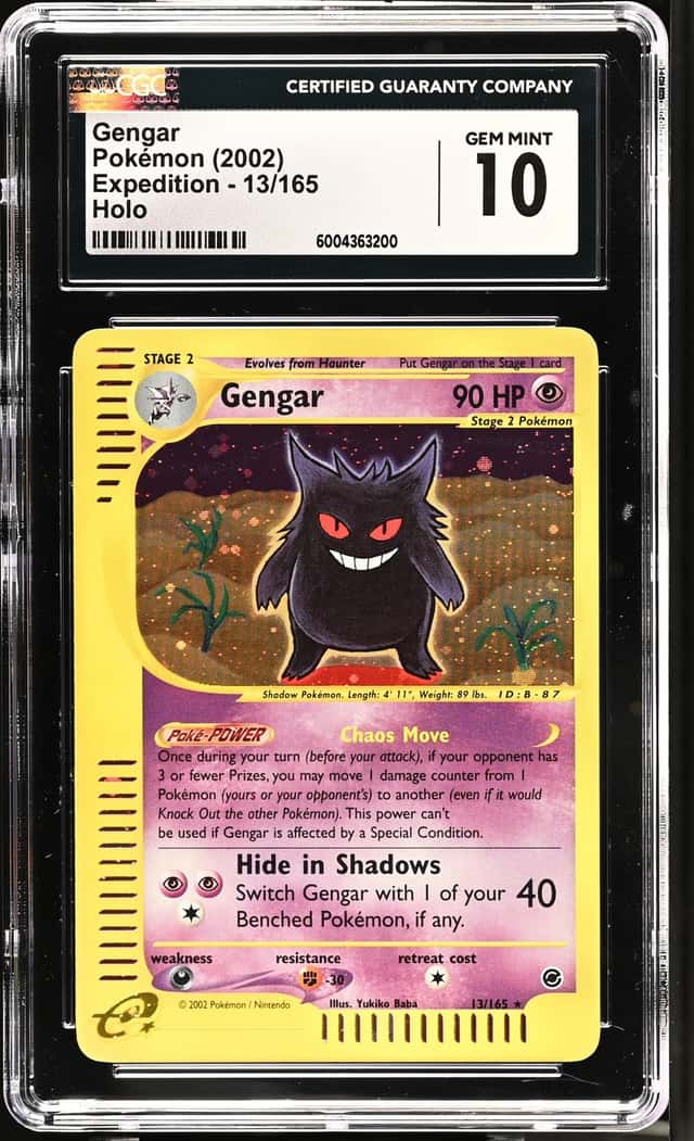 2002 Pokemon Expedition Holo Gengar #13 CGC 10 GEM MINT