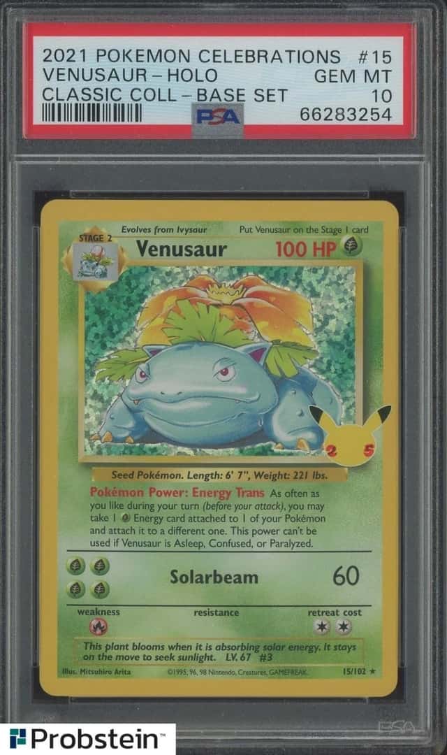 2021 Pokemon Celebrations Classic Collection #15 Venusaur Holo PSA 10 GEM MINT